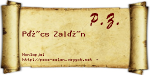 Pécs Zalán névjegykártya