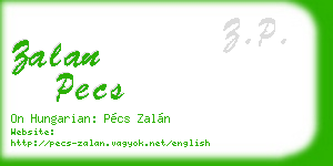 zalan pecs business card