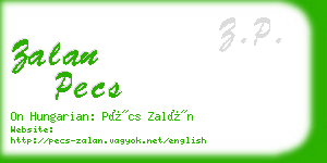 zalan pecs business card